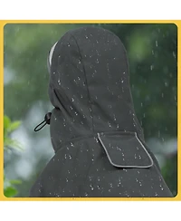 Aronkl Waterproof Windproof Dog Rain Jacket with Hood for Active Breeds