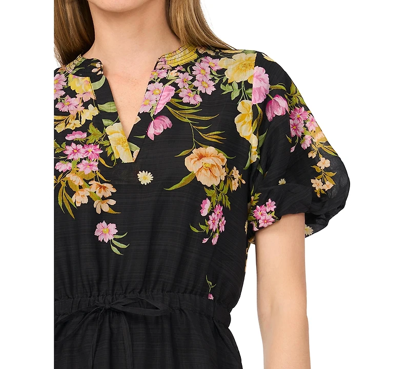 Vince Camuto Women's V-Neck Printed Midi Dress