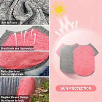 Aronkl 2-Pack Lightweight Athletic Dog T-Shirt with Reflective Label for Outdoor Use