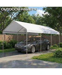 Aoodor 10 x 20 Ft All Weather Carport Replacement Canopy Cover