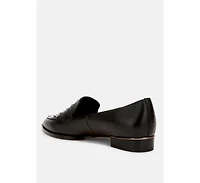 Gabassi Studded Genuine Leather Loafers