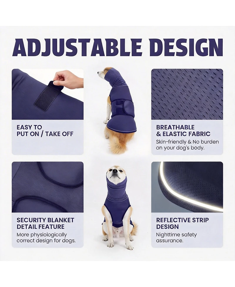 Aronkl Calming Anxiety Vest for Dogs - Comfortable, Safe, and Effective