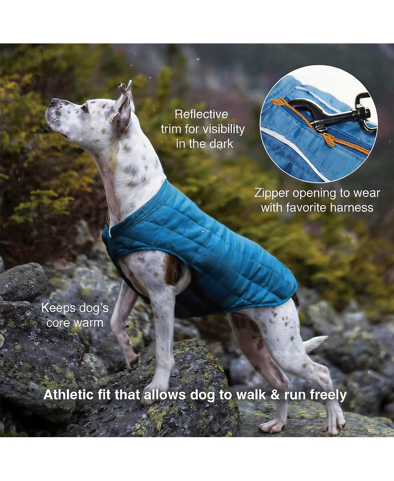 Aronkl Loft Dog Jacket: Insulated, Reversible, Water-Resistant, Reflective, Adventure Ready