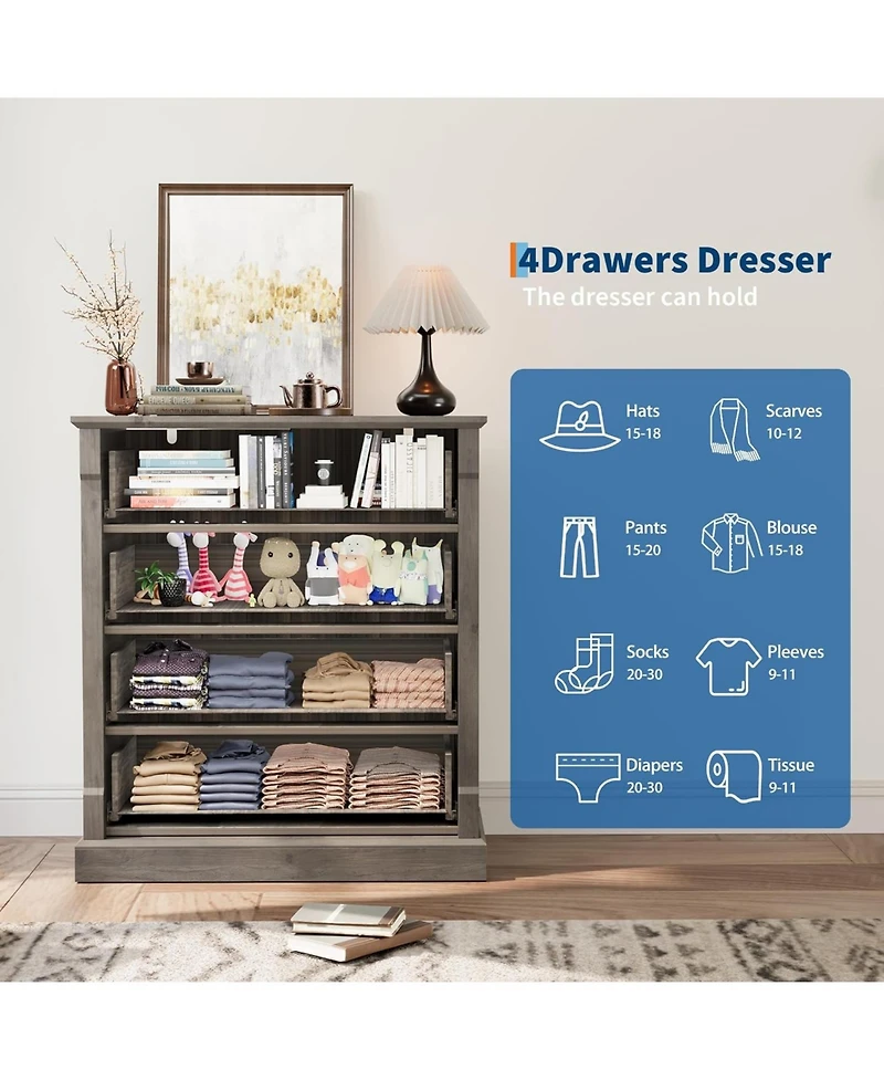 gaomon Storage Chest Wooden Storage Bench with Safety Hinges Large Shoe Bench for Entryway Easy Assembly