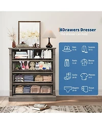 gaomon Storage Chest Wooden Storage Bench with Safety Hinges Large Shoe Bench for Entryway Easy Assembly