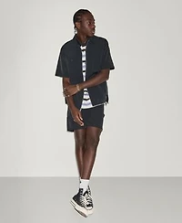 Converse Mens Script Stripe Polo Utility Zip Short Sleeve Double Knee Sport Short