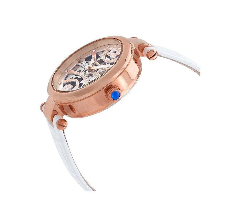 Invicta Women's 26371 Objet D Art Quartz White Skeleton Dial Watch