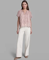 Bcbg Women's Short-Sleeve V-Neck Top