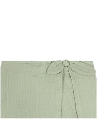 Kids Headquarters Girls' 2T-6X Crinkled Muslin Daisy Trim Tunic and Wrap Shorts, 2-Piece Set