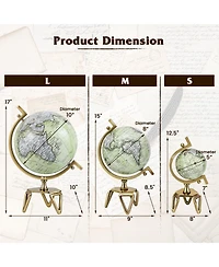 Hongge Educational Geographic World Globe with Triangle Metal Stand