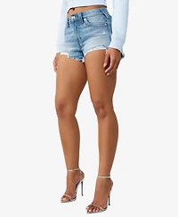 True Religion Women's High-Rise Dolphin Shorts