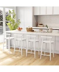 Slickblue Counter Height Bar Chair Set with Acacia Wood Frame and Supporting Legs