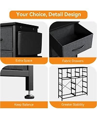 gaomon 12 Drawer Dresser with Fabric Bins,Fabric Storage Tower,Closet Organizers and Storage for Bedroom,Hallway&Entryway,Wood Top Chest of Drawers