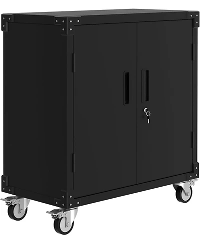 gaomon 35.4" Rolling Tool Storage Cabinet with Wheel, Heavy Duty Metal Garage Storage Organizer with Adjustable Shelf & Locks