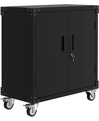gaomon 35.4" Rolling Tool Storage Cabinet with Wheel, Heavy Duty Metal Garage Storage Organizer with Adjustable Shelf & Locks