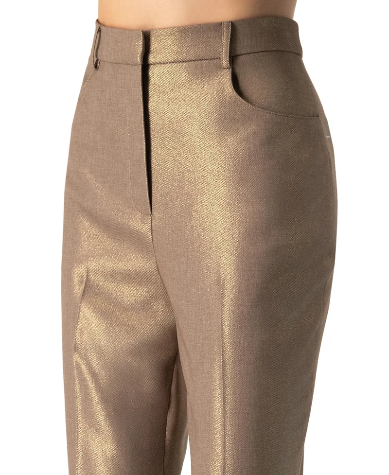 Ivonne Women's Sparkling Straight-Leg Pants with Pockets