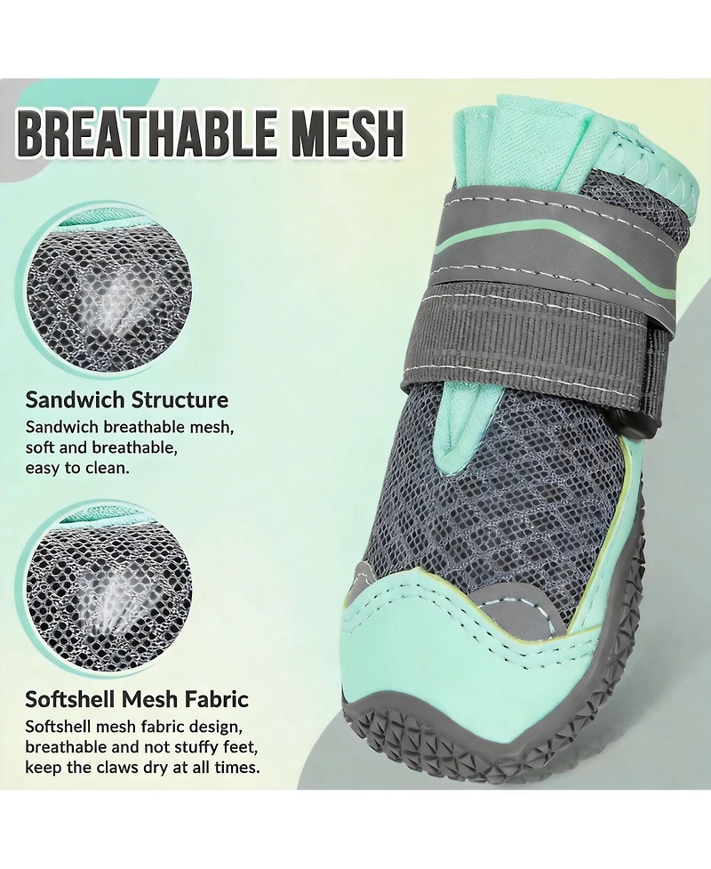 Aronkl Waterproof & Anti-Slip Dog Boots - Ideal for Outdoor, Night Running, Hiking, Traveling