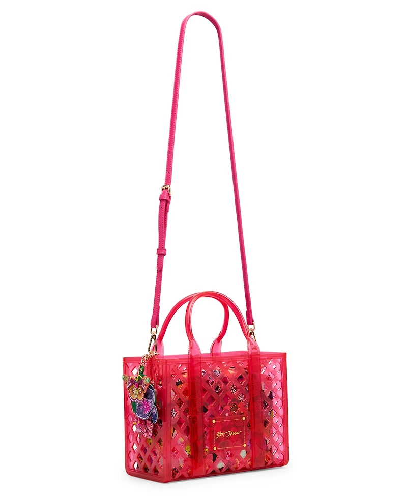 Betsey Johnson Jammin Clear Small Satchel Bag