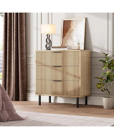 gaomon Fluted Dresser with Drawers