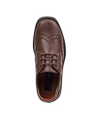 Josmo Little Boys Wing Tip Slip On Dress Shoes for Classic Formal Comfort Style with Lace Up Closure