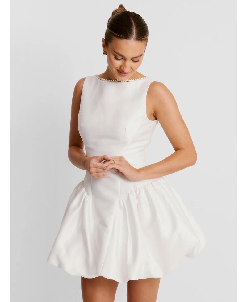 Six Stories Women's Sleeveless Bubble Hem Mini Dress