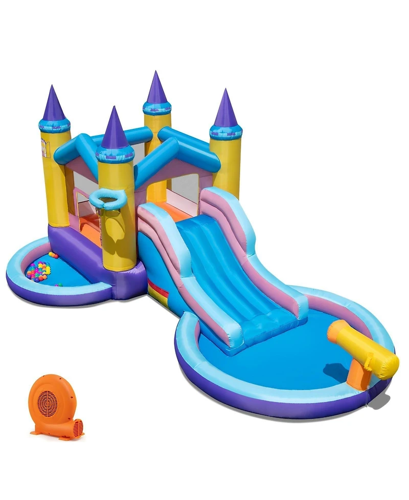 Hongge 6 in 1 Inflatable Kids Water Park for Yard