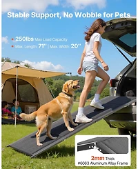 Cozito 71" Folding Dog Ramp 20" Wide, Non-Slip Surface, Supports up to 250 lbs