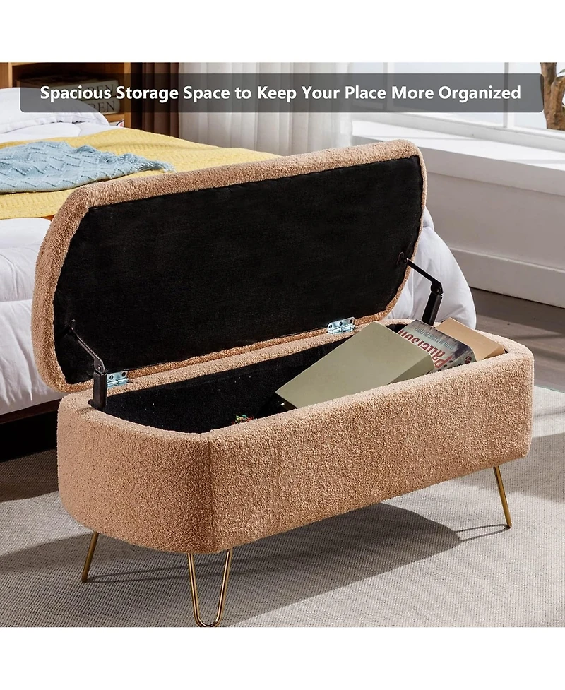 Rainsken Modern Storage Ottoman Bench