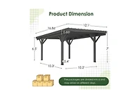 Aecojoy Wooden Gazebo Pavilion Carport