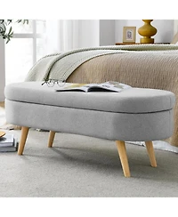 Rainsken Oval Storage Ottoman Bench