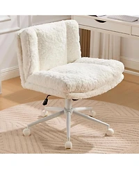 Rainsken Faux Fur Criss Cross Office Chair