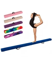Hongge 9 Ft Folding Gymnastics Balance Beam with Anti-slip Base and Pine Wood Frame
