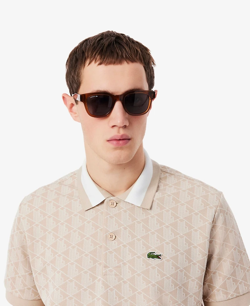 Lacoste Men's Classic Fit Monogram Jacquard Polo Shirt