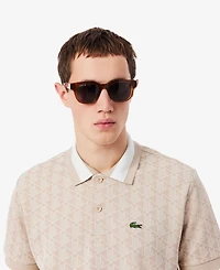 Lacoste Men's Classic Fit Monogram Jacquard Polo Shirt