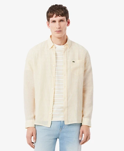 Lacoste Men's Regular-Fit Striped Long-Sleeve Shirt