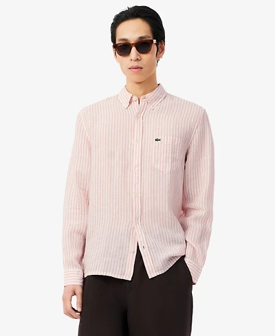 Lacoste Men's Regular-Fit Striped Long-Sleeve Shirt