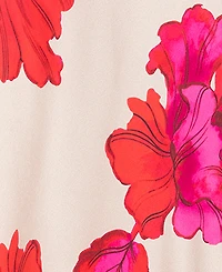 Xscape Petite One-Shoulder Printed Gown