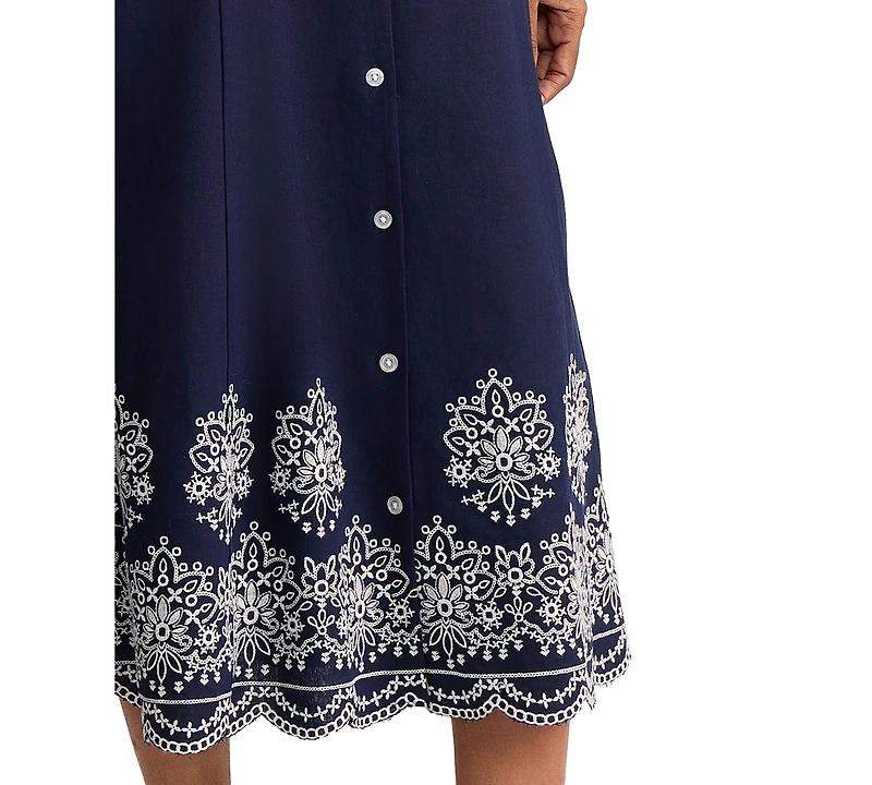 Jones New York Women's Crewneck Midi Dress