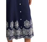 Jones New York Women's Crewneck Midi Dress