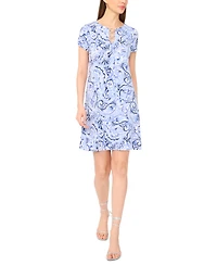 Msk Women's Short-Sleeve Crewneck Dress