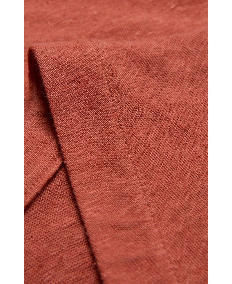 Celtic & Co. Women's Linen Blend V-Neck Midi Dress