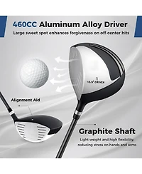 Mecale Men s Left-Handed Complete Golf Club Set with Stand Bag, Lightweight & Portable