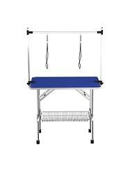 Aostirmotor 46" Large Heavy Duty Pet Grooming Table for Dogs and Cats with Adjustable Arm