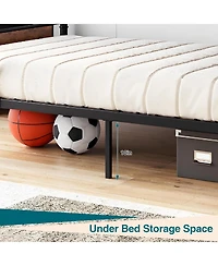 gaomon Twin Metal Bunk Bed Twin Over Twin With Ladders Tall Guardrail Space Saving For Kids Adults No Box Spring