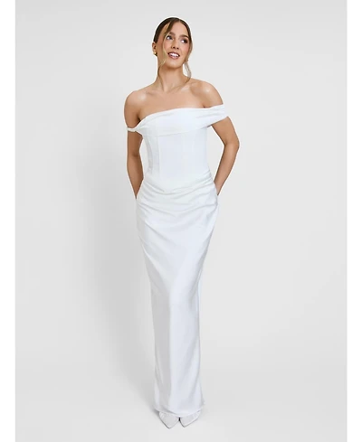 Six Stories Women's Twist Strap Corset Maxi Dress