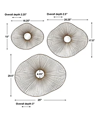 Uttermost Avarie Metal Wall Decor, Set of 3
