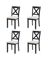Streamdale Furniture Wooden Dining Chairs Set of 4 with Padded Seat