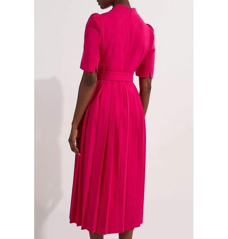 Karen Millen Women's Crepe Forever Pleat Midi Dress