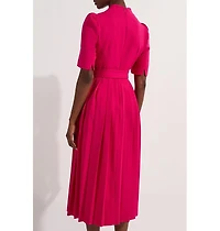 Karen Millen Women's Crepe Forever Pleat Midi Dress