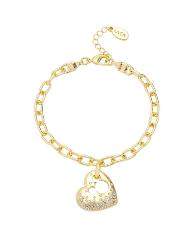 Disney Mickey Mouse Open Heart Crystal and Cubic Zirconia Charm Bracelet